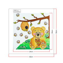 Load image into Gallery viewer, Crystal Rhinestone Diamond Painting Kit | Bear and honey