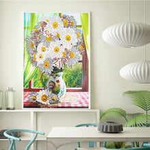 Load image into Gallery viewer, Crystal Rhinestone Diamond Painting Kit | White flowers