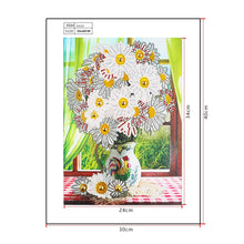 Load image into Gallery viewer, Crystal Rhinestone Diamond Painting Kit | White flowers