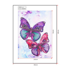 Load image into Gallery viewer, Crystal Rhinestone Diamond Painting Kit | Purple butterfly