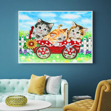 Load image into Gallery viewer, Crystal Rhinestone Diamond Painting Kit | Three kittens
