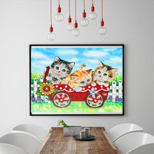 Load image into Gallery viewer, Crystal Rhinestone Diamond Painting Kit | Three kittens