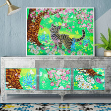 Load image into Gallery viewer, Crystal Rhinestone Diamond Painting Kit | Cat and butterfly under the tree