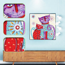 Load image into Gallery viewer, Crystal Rhinestone Diamond Painting Kit | Cat Mother and son