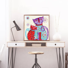 Load image into Gallery viewer, Crystal Rhinestone Diamond Painting Kit | Cat Mother and son