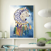 Load image into Gallery viewer, Crystal Rhinestone Diamond Painting Kit | Wolf and Wind Chimes