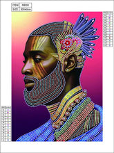 Load image into Gallery viewer, Crystal Rhinestone Diamond Painting Kit | African man