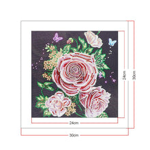 Load image into Gallery viewer, Crystal Rhinestone Diamond Painting Kit | Peony flower
