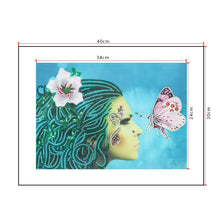 Load image into Gallery viewer, Crystal Rhinestone Diamond Painting Kit | Beautiful woman and butterfly