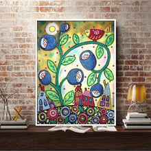 Load image into Gallery viewer, Crystal Rhinestone Diamond Painting Kit | Cartoon houses and trees