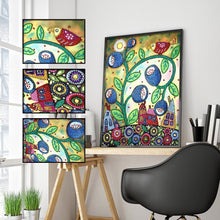 Load image into Gallery viewer, Crystal Rhinestone Diamond Painting Kit | Cartoon houses and trees