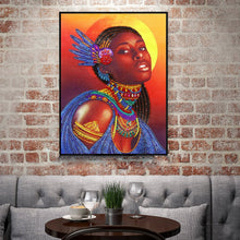 Load image into Gallery viewer, Crystal Rhinestone Diamond Painting Kit | African woman
