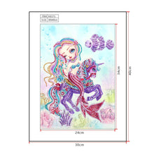Load image into Gallery viewer, Crystal Rhinestone Diamond Painting Kit | Mermaid and unicorn