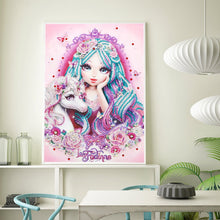 Load image into Gallery viewer, Crystal Rhinestone Diamond Painting Kit | Pretty girl and unicorn