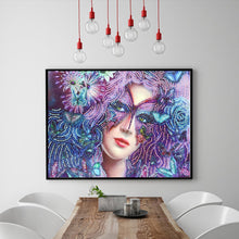 Load image into Gallery viewer, Crystal Rhinestone Diamond Painting Kit | Beautiful woman wearing a mask
