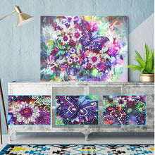 Load image into Gallery viewer, Crystal Rhinestone Diamond Painting Kit | Flowers and butterflies