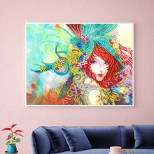 Load image into Gallery viewer, Crystal Rhinestone Diamond Painting Kit | Girl with red hair