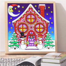 Load image into Gallery viewer, Crystal Rhinestone Diamond Painting Kit | Cartoon Christmas Hut