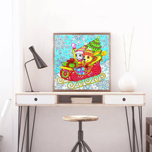 Load image into Gallery viewer, Crystal Rhinestone Diamond Painting Kit | A cat and a dog have a merry christmas