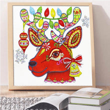 Load image into Gallery viewer, Crystal Rhinestone Diamond Painting Kit | Christmas deer