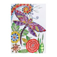 Load image into Gallery viewer, Crystal Rhinestone Diamond Painting Kit | Dragonfly Flower