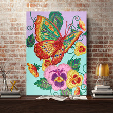 Load image into Gallery viewer, Crystal Rhinestone Diamond Painting Kit | Butterflies and Flowers