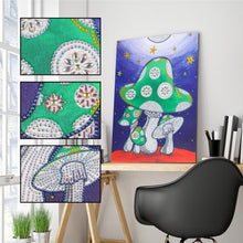 Load image into Gallery viewer, Crystal Rhinestone Diamond Painting Kit | Cartoon Starry Night Mushroom