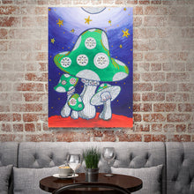 Load image into Gallery viewer, Crystal Rhinestone Diamond Painting Kit | Cartoon Starry Night Mushroom