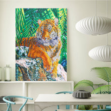 Load image into Gallery viewer, Crystal Rhinestone Diamond Painting Kit | Forest Animal Tiger
