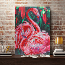 Load image into Gallery viewer, Crystal Rhinestone Diamond Painting Kit | Animal Red Flamingo