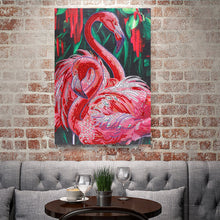 Load image into Gallery viewer, Crystal Rhinestone Diamond Painting Kit | Animal Red Flamingo