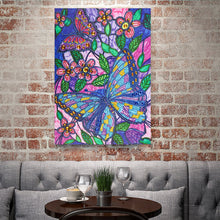 Load image into Gallery viewer, Crystal Rhinestone Diamond Painting Kit | Butterflies and Flowers