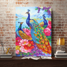 Load image into Gallery viewer, Crystal Rhinestone Diamond Painting Kit | Animal Peacock