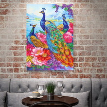Load image into Gallery viewer, Crystal Rhinestone Diamond Painting Kit | Animal Peacock