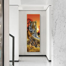Load image into Gallery viewer, Full Diamond Painting kit | Tiger Father and Sons