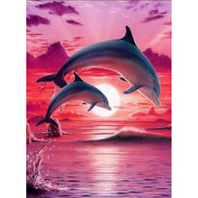 Load image into Gallery viewer, Full Diamond Painting kit | Dolphin jumping