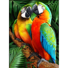 Load image into Gallery viewer, Full Diamond Painting kit | Two cute parrots