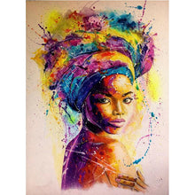 Load image into Gallery viewer, Full Diamond Painting kit | Watercolor lady