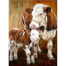 Load image into Gallery viewer, Full Diamond Painting kit | Cow mother and son