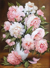 Load image into Gallery viewer, Full Diamond Painting kit | Beautiful peonies