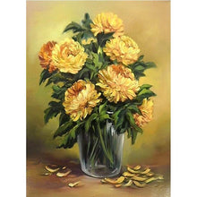 Load image into Gallery viewer, Full Diamond Painting kit | Yellow chrysanthemum