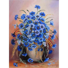 Load image into Gallery viewer, Full Diamond Painting kit | Blue flower