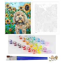 Load image into Gallery viewer, DIY Painting by number kit | Labrador Poodle