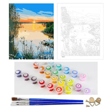 Load image into Gallery viewer, DIY Painting by number kit | Secluded lake