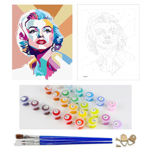 Load image into Gallery viewer, DIY Painting by number kit | Audrey Hepburn
