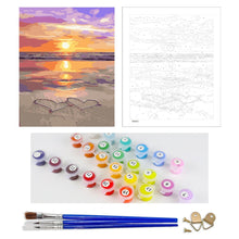 Load image into Gallery viewer, DIY Painting by number kit | Pink beach