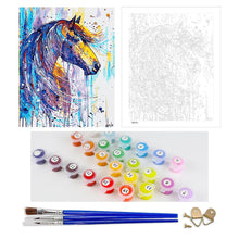 Load image into Gallery viewer, DIY Painting by number kit | Colorful horse
