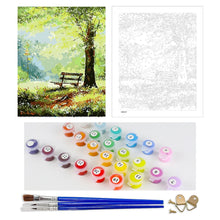 Load image into Gallery viewer, DIY Painting by number kit | Deep mountain green forest