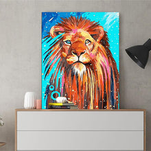 Load image into Gallery viewer, DIY Painting by number kit | Colored lion