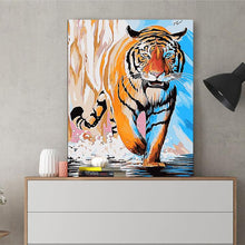 Load image into Gallery viewer, DIY Painting by number kit | Ferocious tiger